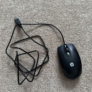 HP Black Wired USB Mouse